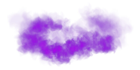 Bright Purple Smoke Cloud Illustration. Fantastic purple smoke. Magic smoke. Smog cloud on podium or stage. Fog vapor over ground or water surface, magic haze. PNG.