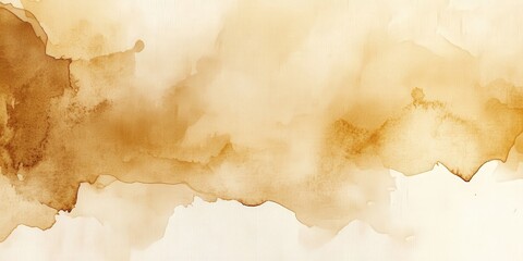 Obraz premium Soft Abstract Watercolor Texture in Warm Beige and Brown Shades, Ideal for Backgrounds and Artistic Designs, Perfect for Use in Print and Digital Projects