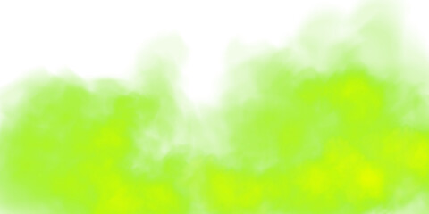 Fototapeta premium Bright Green Smoke Cloud Illustration. Fantastic green smoke. Magic smoke. Smog cloud on podium or stage. Fog vapor over ground or water surface, magic haze. PNG.