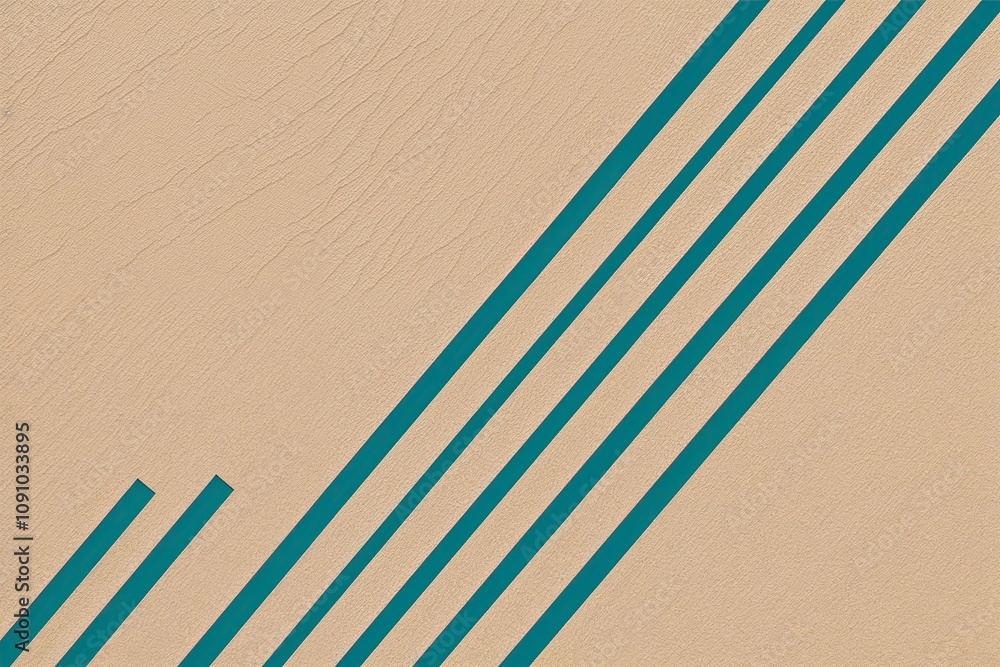 Poster textured beige background with dynamic teal diagonal lines for modern business design