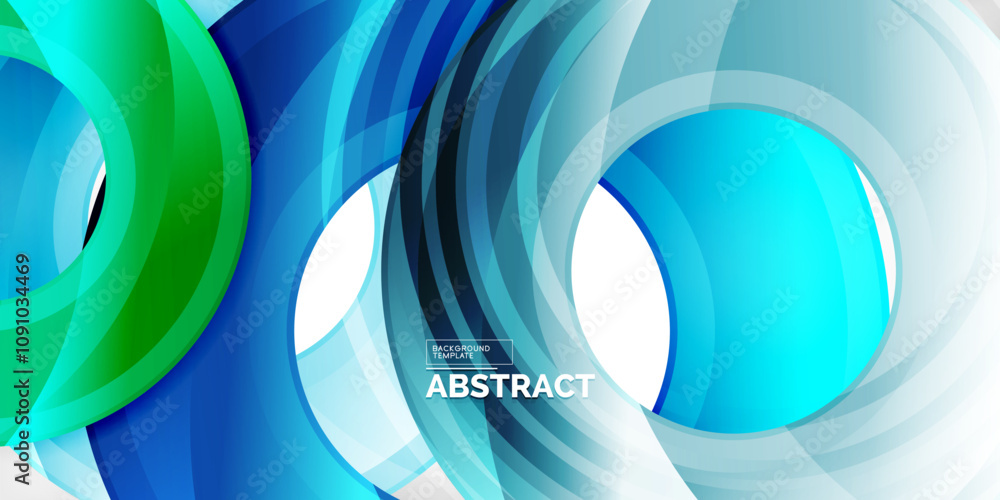 Aufkleber bright colorful circles with light effects. abstract background