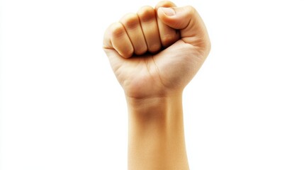 Fototapeta premium power sign symbol and gesture with left hand 