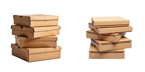 Stack of Cardboard Pizza Boxes