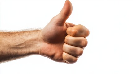 hand thumb isolated on white