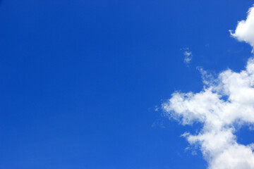 Blue sky with clouds background. It's beautiful and natural.