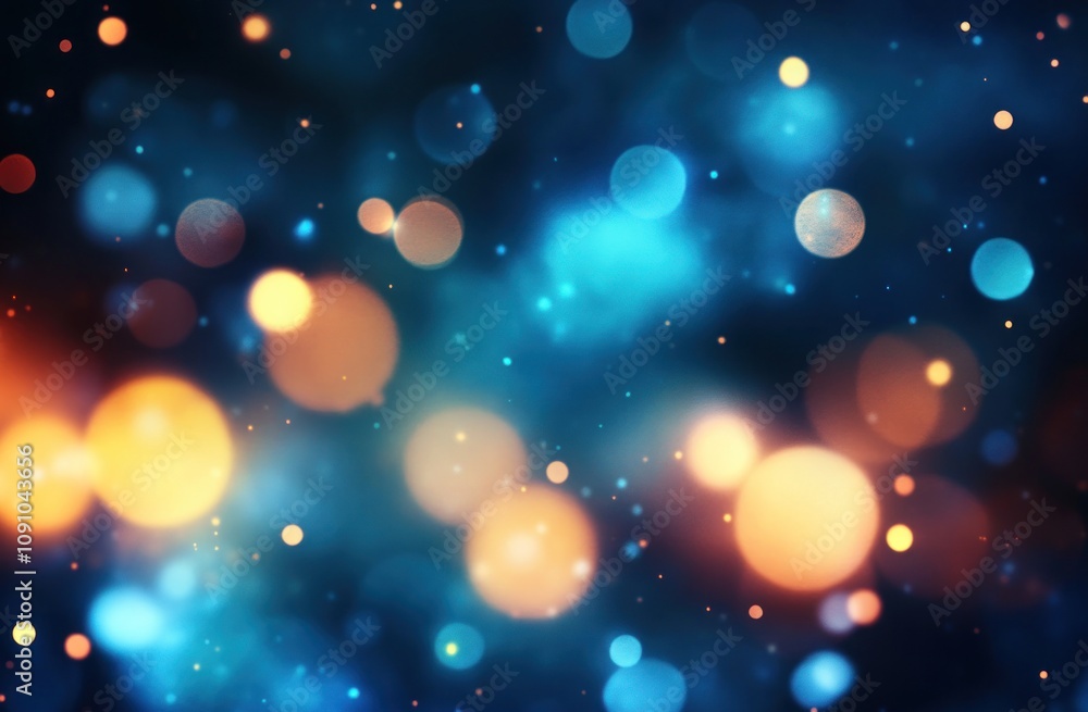 Poster Abstract background with colorful bokeh lights creating a dreamy atmosphere.