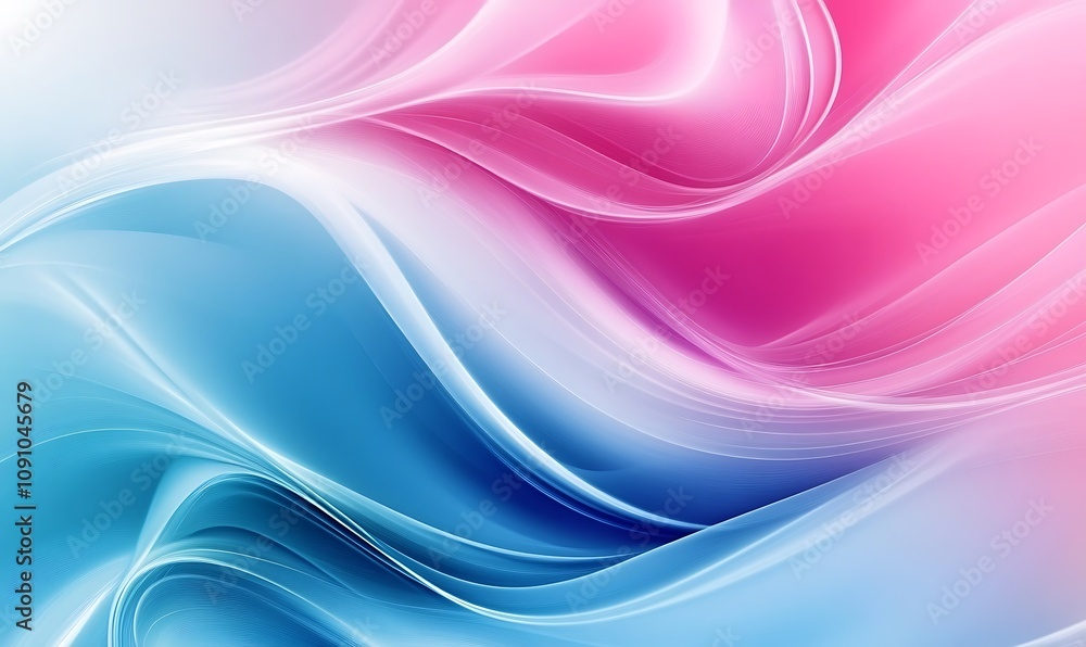 Poster abstract swirl wave background in blue and pink hues, resembling flowing liquid lines. adds a dynami