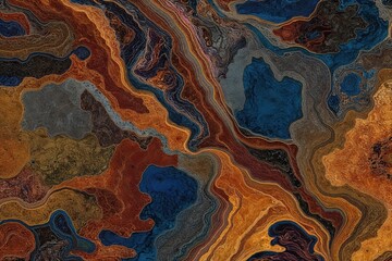 Detailed Background Artwork Featuring Vibrant Textures and Complex Color Schemes in Innovative Abstract Print