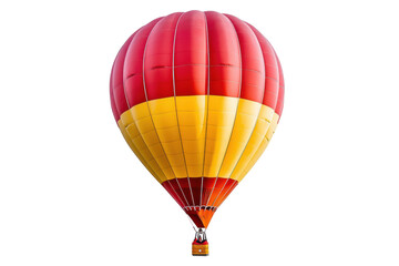 Fototapeta premium Hot Air Balloon Floats Gently Isolated on Transparent Background