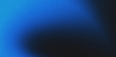Abstract blue black grainy gradient wave background noise texture shape header backdrop poster banner design