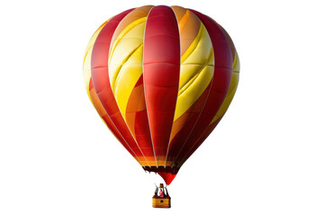 Obraz premium Hot Air Balloon Soars Isolated on Transparent Background