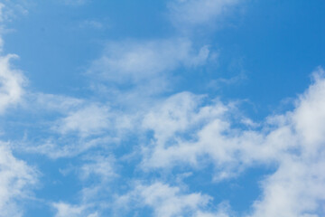 White cloud in blue sky nature