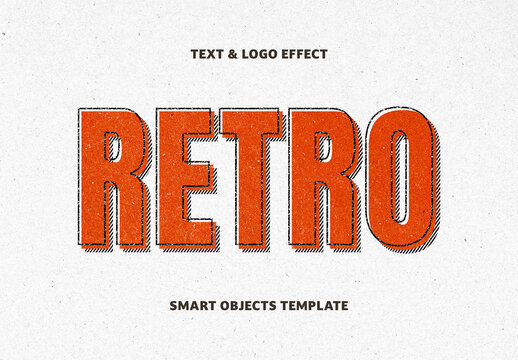 Retro Cartoon Text Effect Mockup