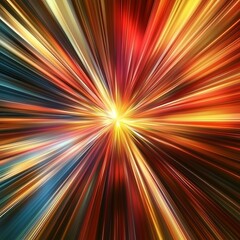 Obraz premium Digital Art Radiant Rays of Light Wallpaper, Generative Ai
