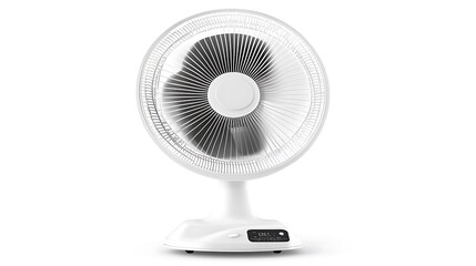 White Oscillating Table Fan with Digital Display
