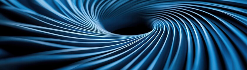 Naklejka premium A mesmerizing blue spiral pattern creates a sense of depth and movement, evoking a feeling of infinity and fluidity.