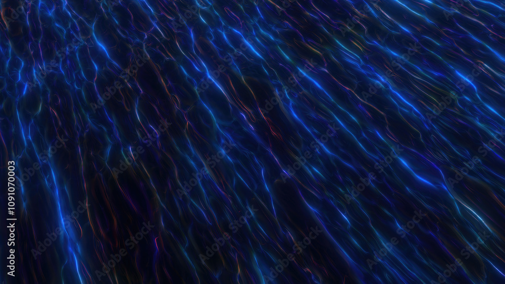 Poster abstract glowing blue electric streams create a mesmerizing, futuristic pattern. perfect for tech an
