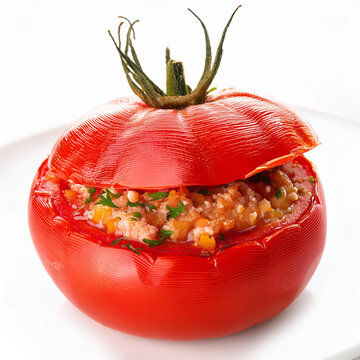 tomate farcie, aliment, riz, repas, balles, salade, l&eacute;gume, plat, sain, diners, cuisine,  v&eacute;g&eacute;tarien, d&eacute;jeuner,  blanc, poivre, r&eacute;gime, assiette,  frais, l&eacute;gume, isol&eacute;, rouge, bon vivant, ma&iuml;s