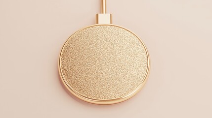 Obraz premium Stylish wireless charger modern home office tech accessory minimalistic environment close-up view convenience concept