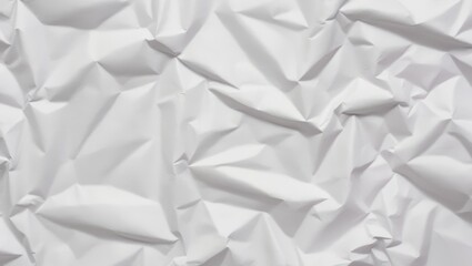 Obraz premium Recycled crumpled white paper texture or paper background for design with copy space for text or image