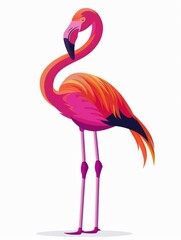 pink flamingo bird