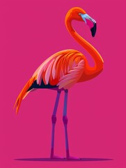 Fototapeta premium pink flamingo bird