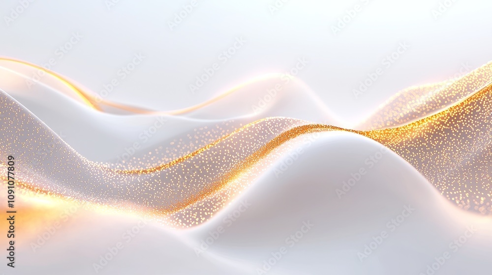 Poster ethereal wave patterns abstract design digital art soft colors close-up view creative inspiration
