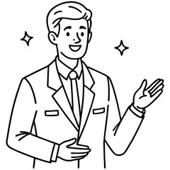 businessman giving tips advices and tricks