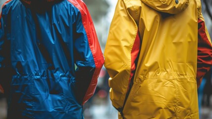 Raincoats: Water-resistant clothing that keeps the body dry during rainfall, offering a protective layer against wet weather.
