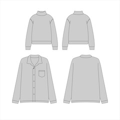 illustration of clothes. Shirts men