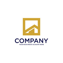 Fototapeta premium building logo design with real estate