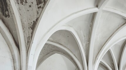 White Arched Ceiling - a stunning architectural masterpiece. The sleek curves and bright white tones create an elegant and modern visual experience.