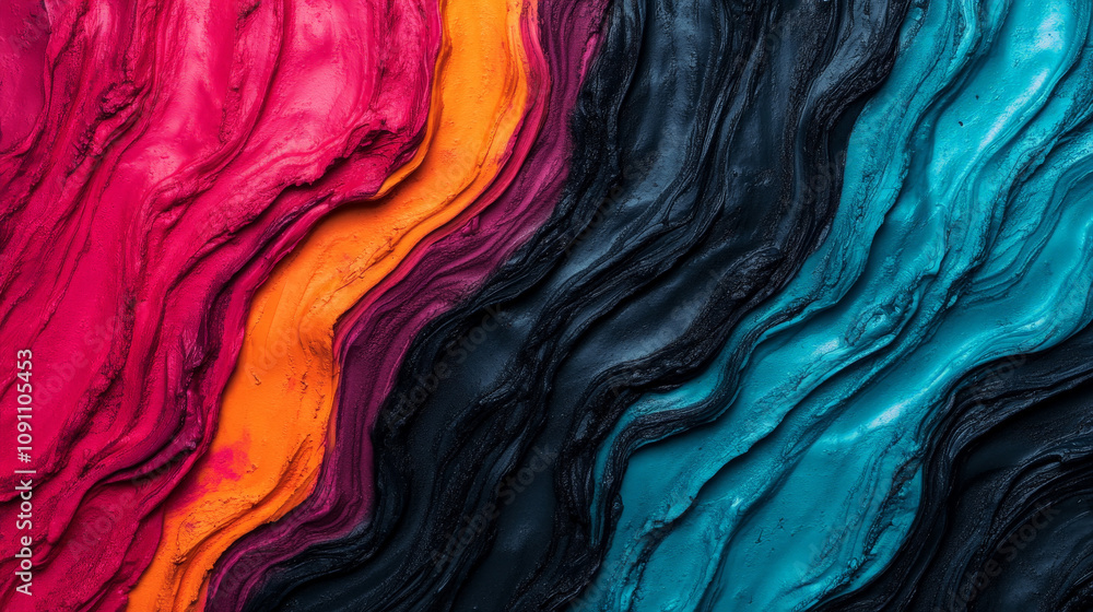 Aufkleber abstract swirls of color: a vibrant and dynamic abstract art background featuring bold, flowing line