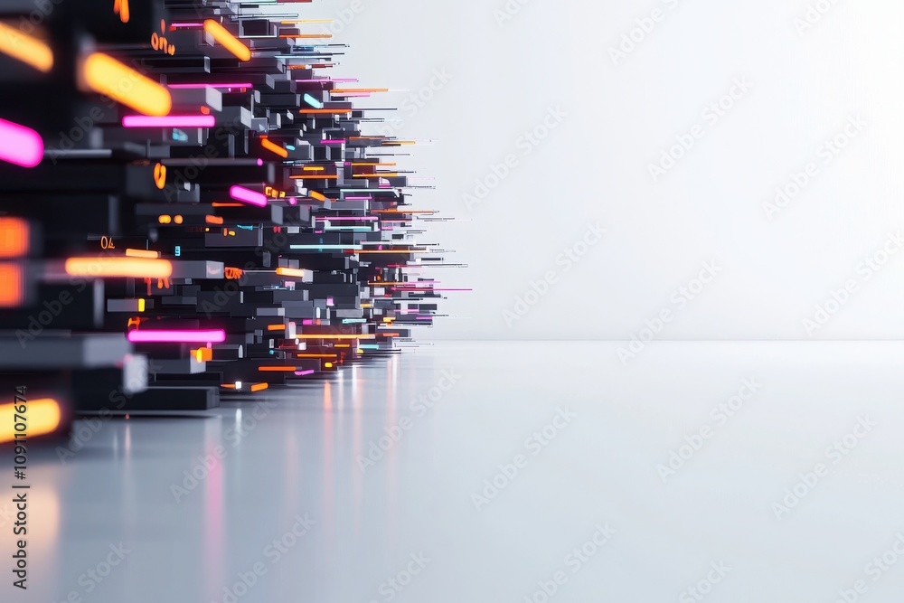 Poster futuristic holographic interface for educational purposes modern learning environment digital innova