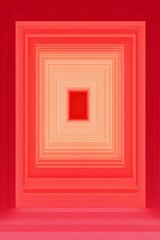 Building entrance interior red background