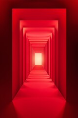 Building corridor entrance interior blank red background