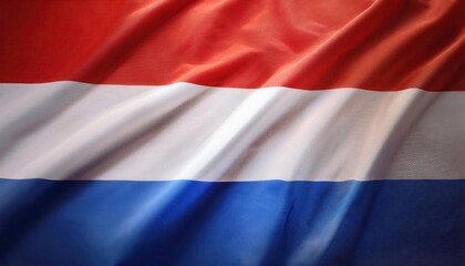 Obraz premium The Netherlands National Flag. Symbolizing Unity and Heritage Through Red, White, and Blue Stripes with a Focus on Cultural Pride and Historical Significance in Modern Representation
