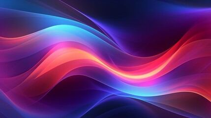 Fototapeta premium Glowing Cosmic Distortion with Vibrant Swirling Energy Waves and Gradients in Digital Art