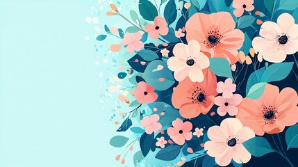 Obraz premium Handwritten Floral Greeting Card for Heartfelt Sentiments