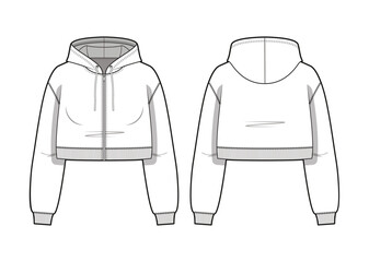 Cropped Zip Hoodie