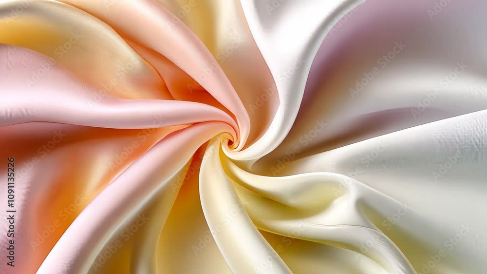 Poster soft and flowing fabric draped in gentle curves with subtle color transitions showcasing elegant tex