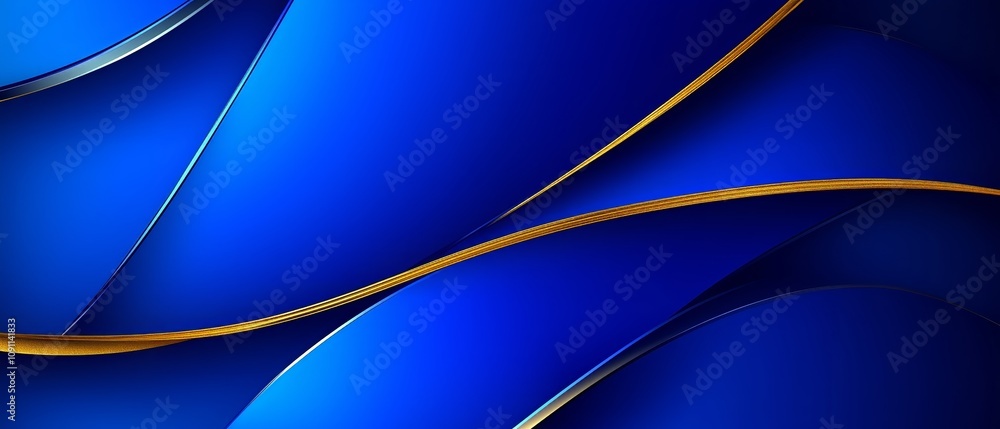 Aufkleber blue and gold ribbon with a blue background is displayed in the center of the image. the ribbon is m