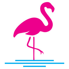 flamingo bird icon vector design