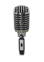Fototapeta premium retro microphone isolated on white background. This has clipping path.