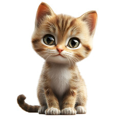 Obraz premium Playful kitten portrait cozy home setting digital artwork indoor environment close-up cute animal concept for pet lovers