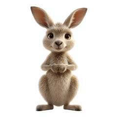Obraz premium Playful animated rabbit whimsical forest character design animated environment close-up view creativity unleashed
