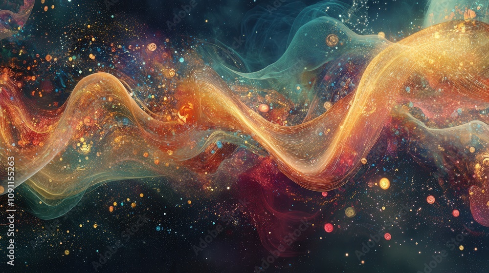 Aufkleber a visualization of data flowing into an ai system, transforming raw information into complex insight