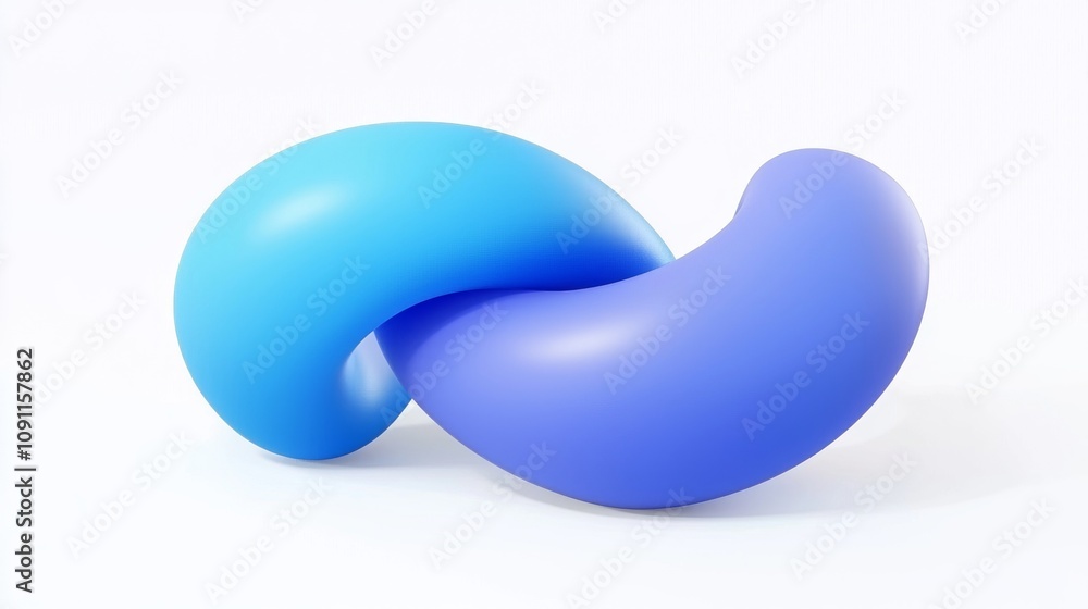 Poster the banner background is a 3d abstract background on a light background, a gradient glass with blue 