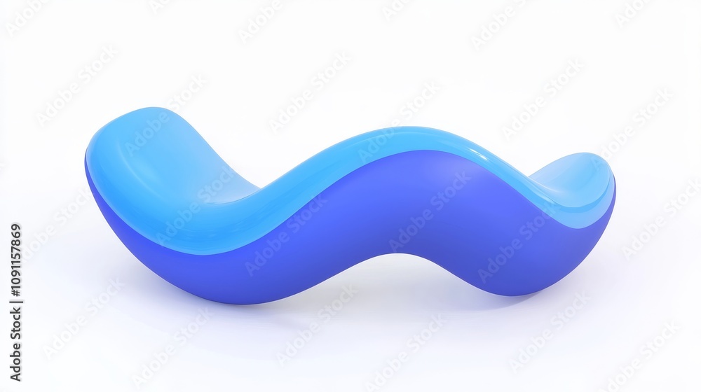 Poster an abstract 3d background on a light background, a gradient glass with blue dispersion, and an iride