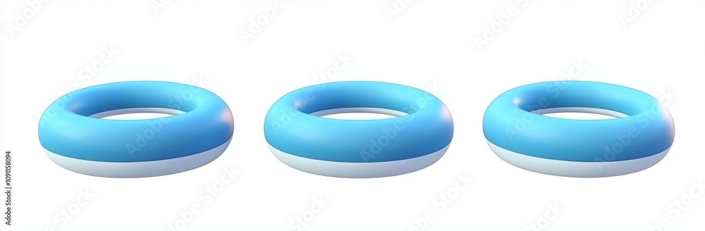 Poster a realistic rendering of a 3d geometry shape object like the torus or ring tosca